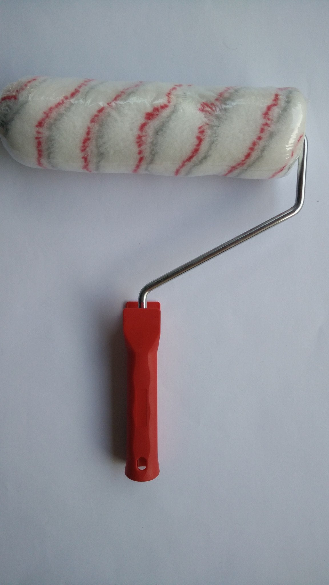 Валяк за боядисване и мече, сив, червен